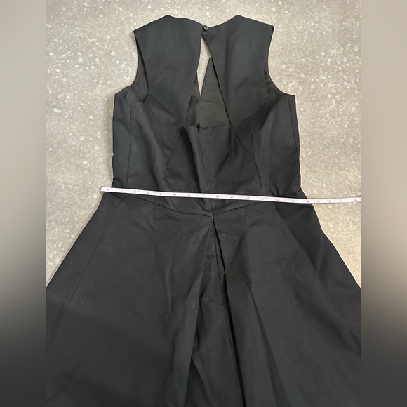 Halston Heritage Split Neck Flare Dress - Picture 16 of 16